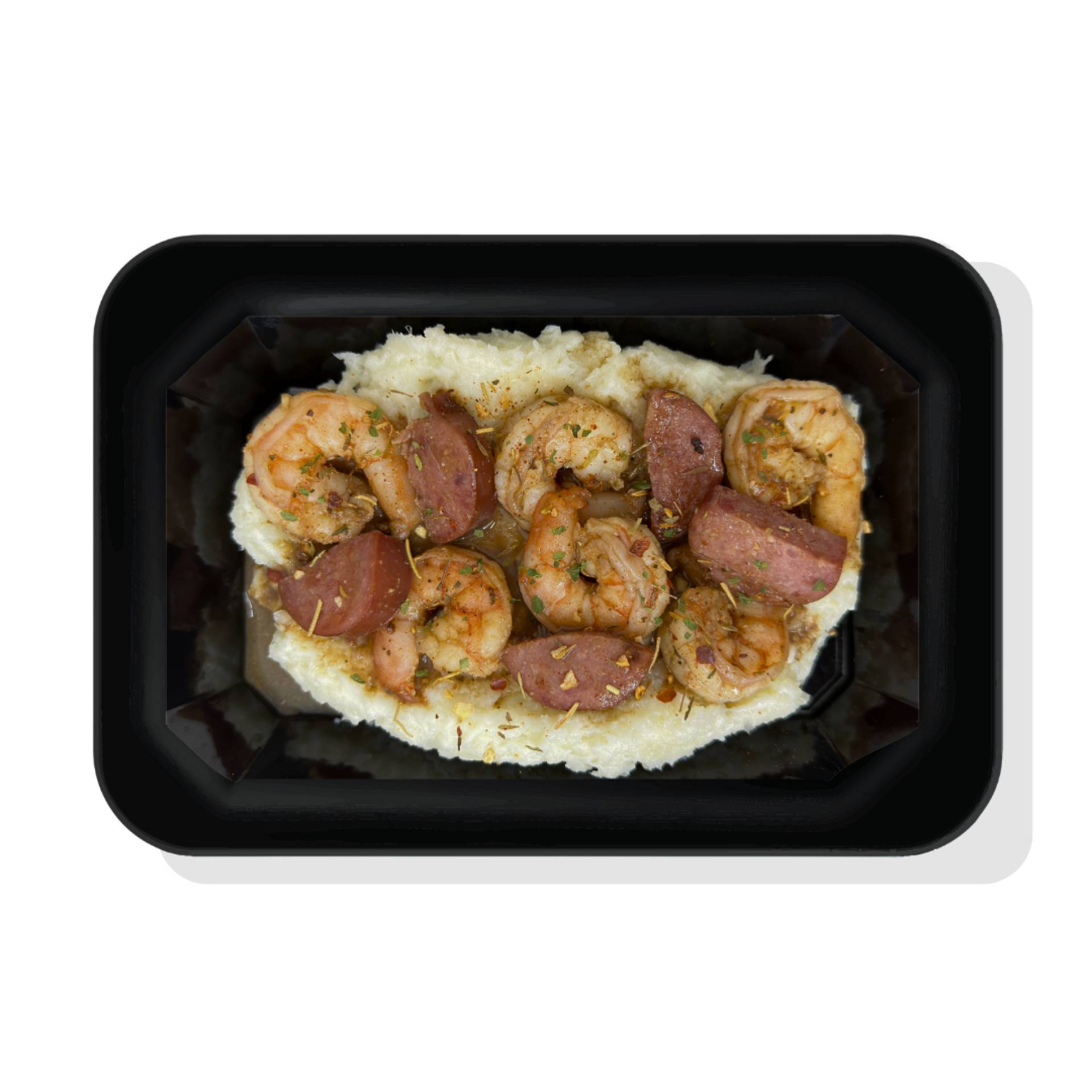 BBQ Shrimp Sausage & Grits